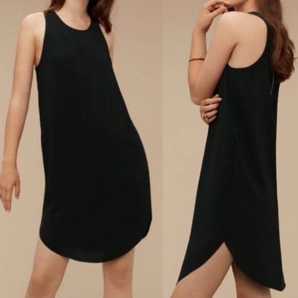 2/$25 Wilfred Aritiza Sebatier Dress Blue Pockets Minimalist Casual XS - Picture 2 of 12